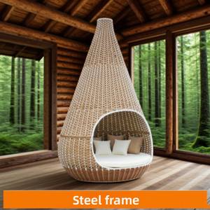 कस्टमाइज्ड रोंगयुएक्सुआन आधुनिक पे रतन आउटडोर फर्नीचर कुशन हजार लटकाए होटल विला के लिए हैममॉक बिस्तर - Product Image 6