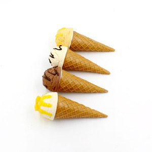 Modèle de crème glacée froide en PVC, cône croustillant, accessoire de décoration pour dessert glacé, haute simulation - Product Image 4