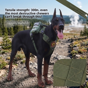 Arnés Táctico Resistente <span class=keywords><strong>para</strong></span> Perros, <span class=keywords><strong>Chaleco</strong></span> de Entrenamiento Reflectante de Poliéster <span class=keywords><strong>para</strong></span> Dobermans y Razas Grandes - Product Image 1