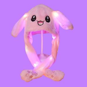 Chapeau de lapin en peluche anime avec oreilles mobiles, lumières LED, chapeau d'hiver coloré et chaud pour Noël - Product Image 3