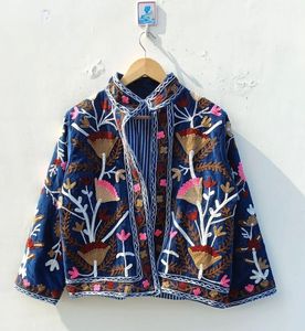 Handmade Velvet Suzani Animal Woven Embroidered Bomber <b>Jacket</b> Ethnic Boho <b>Hippie</b> Winter Gift for Women - Product Image 1