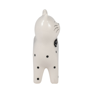 Statuetta di gatto in ceramica con design a spirale per decorazioni domestiche, scultura moderna per bagno, ufficio, soggiorno, mensola - Product Image 3
