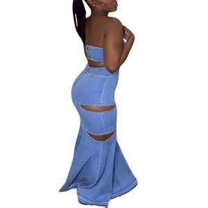 New Women Fashion Sleevess Sexy Slim Fit <strong>Wrap</strong> Hip <strong>Dress</strong> - Product Image 3