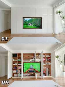 Meuble TV mural sur mesure en matériaux écologiques – Remplissage complet du meuble TV mural - Product Image 5