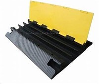 Protecteur de câble de sécurité Wesure 1000x300x45mm 3 canaux en caoutchouc avec revêtement en PVC Protection routière