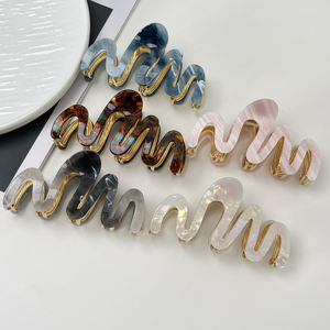 Ziteng กิ๊บติดผมขนาดใหญ่ของผู้หญิงลายดอกไม้, กิ๊บติดผมตกแต่งผมอะซิเตทแบบใหม่ - Product Image 4