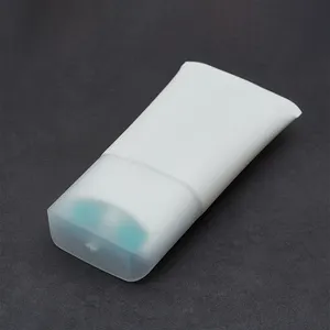 Tubo de presión de plástico para crema facial, rodillo de masaje suave de silicona de doble giro para tubo de Gel de masaje