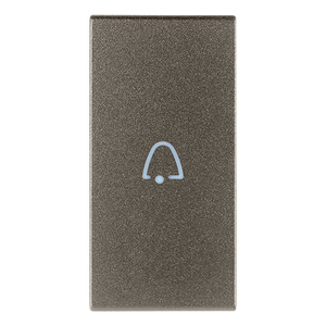 Botón de timbre metálico con símbolo de campana axial de 2.2x4.4x0.5 pulgadas para uso en interiores - Product Image 1