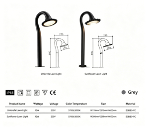 Lampe de jardin LED en aluminium minimaliste moderne, indice de protection IP65, étanche, pour l'extérieur, éclairage paysager au sol - Product Image 4