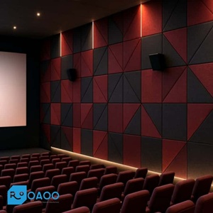 Panneau mural acoustique flexible et coloré, insonorisant pour <span class=keywords><strong>cinéma</strong></span>, salle <span class=keywords><strong>de</strong></span> conférence, panneaux en fibre <span class=keywords><strong>de</strong></span> polyester autocollants, ignifuges - Product Image 5