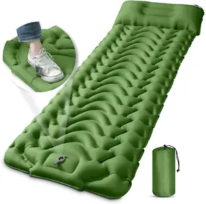 Dormir Pad Mat con construido en inflable de la bomba de almohadilla para dormir para acampar senderismo mochila