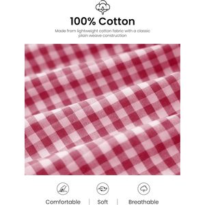 Gingham Pajama <b>Pants</b> Women Lightweight Cotton Wide Leg Palazzo <b>Plaid</b> Trousers Summer Casual Breathable <b>PJ</b> Bottoms - Product Image 5