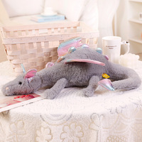 Poupée de dragon volant de ciel de dessin animé de logo personnalisé vert orange jouet en peluche dinosaure gris blanc fille oreiller de couchage cadeau pour enfants
