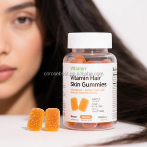 Bonbons gélifiés à la biotine et au collagène vegan en marque propre, complément alimentaire pour les cheveux, la peau et les ongles, avec une teneur élevée en vitamines et des bienfaits antioxydants - Product Image 3