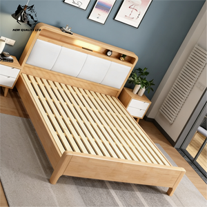 Suministro de fábrica, la cama king size de 1.8m más barata, personalizable, con gran stock, ecológica, de diseño moderno, muebles de dormitorio, estructura de cama king size de madera. - Product Image 2