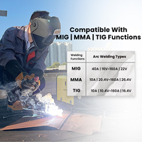 Machine à souder semi-automatique portable rechargeable 3 en 1 MIG MMA TIG pour utilisation sur chantier
