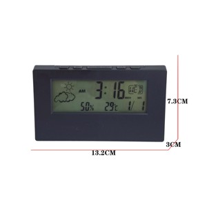 Đa Kỹ Thuật Số LED Đèn Nền Bàn Đồng Hồ Báo Thức Với Nhiệt Kế Ẩm Kế Thời Gian Ngày Tuần Pin Powered Cho Phòng Ngủ Văn Phòng Nghiên Cứu - Product Image 4