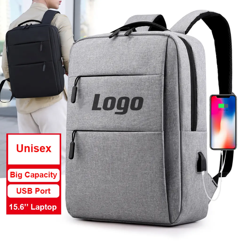 Custom logo sac a dos smart backbag men bags custom backpack school laptop backpacks with USB