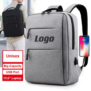 Sac à dos intelligent avec logo personnalisé pour hommes, sac à dos personnalisé pour l'école, sacs à dos pour ordinateur portable avec USB