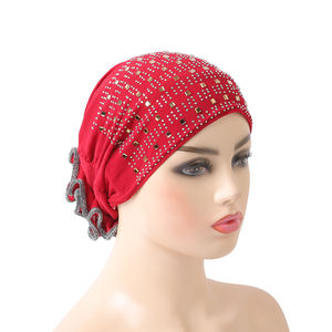 通気性のある無地のアンダーキャップ女性スタイリッシュで快適なカジュアルファッショナブルな新しいイスラム教徒のラインストーンインナーヒジャーブターバンチューブ - Product Image 6