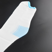 Bas de compression anti-embolie Aofit, chaussettes à bout ouvert avec trou d'inspection pour les orteils, nylon blanc, chaussettes de compression