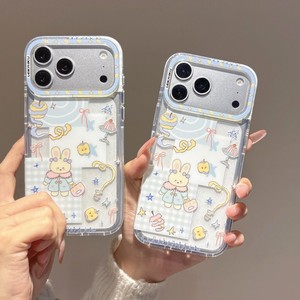 Coque de téléphone transparente avec motif ours mignon à nœud et chiot, protection latérale de style dessin animé, couleurs variées, pour iPhone 15 16 17 Pro Max, personnalisable OEM - Product Image 5