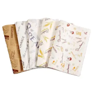 Low Price Sandwich Patty Burger Cooked Food Oil-proof Wrapping Paper News Paper Style Food Wrap Tissue Paper