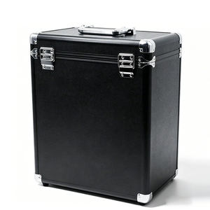 Organisateur portable de 50 disques vinyles et CD, boîte de rangement et de présentation robuste en aluminium pour collection d'albums, support OEM - Product Image 2