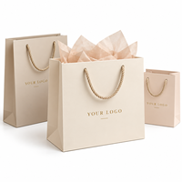 Sac Cadeau en Papier de Luxe avec Logo Personnalisé pour Bijoux, Cosmétiques et Vêtements, Sac d'Achats pour Colliers et Bracelets