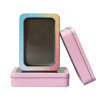 Boîtes en métal rectangulaires argentées pour bijoux, maquillage, pilules, bonbons, recyclables, pour artisanat, vente en gros, petites boîtes avec couvercle, OEM ODM