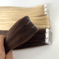 Extensions de cheveux vierges européens blonds à bandes invisibles injectées, double épaisseur, sans couture