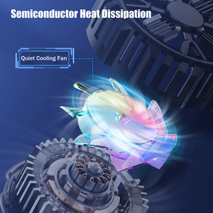 Quạt Làm Mát Điện Thoại Di Động 23 Quạt Làm Mát Điện Thoại Tản Nhiệt L06 Quạt Mini Hút Từ Tính Đèn RGB Bán Dẫn Làm Lạnh Để Chơi Game - Product Image 4