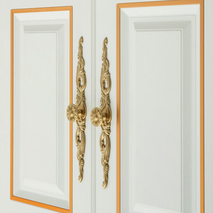 Modern European Vintage French Drawer Brass Cabinet <b>Handles</b> Pure <b>Copper</b> Wardrobe Pulls Hardware for Kitchen Living Room - Product Image 2