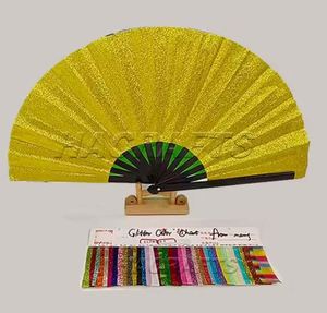 Original Iridescent <b>Bamboo</b> Hand Fan Large Holographic Painted Technique for Music Festivals Promotion Souvenir Decorative - Product Image 5