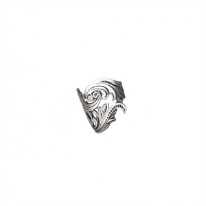 Orecchini a polsino E2701 in lega di zinco placcati oro con motivo vegetale, stile vintage, gioielli unisex per tutti i giorni - Product Image 1