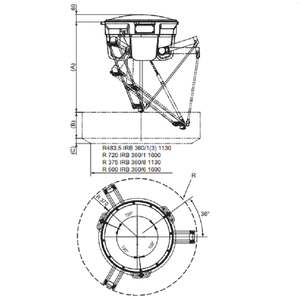 <span class=keywords><strong>Robot</strong></span> de préhension et de placement IRB 360-6/1600 FlexPicker Manipulateur Robots <span class=keywords><strong>Delta</strong></span> haute vitesse - Product Image 5