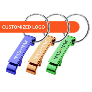 Llavero Personalizable con Logotipo, Destapador de Botellas, Estilo de Dibujos Animados, Llaveros Metálicos con Impresión UV y Esmalte, Aleación de Aluminio Moderna - Product Image 2