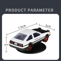 Modèle de voiture de collection en alliage moulé sous pression, rotation à 360 degrés, AE86, ornement de voiture de drift en métal, kits d'intérieur, cadeau
