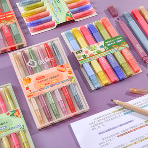 Ensemble de 6 stylos fluorescents à double pointe, beaux marqueurs pastel parfumés aux fleurs, surligneurs <span class=keywords><strong>kawaii</strong></span>, stylos à <span class=keywords><strong>dessin</strong></span> et à gribouillage - Product Image 2