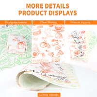 100% sicheres, biologisch abbaubares Lebensmittel-Burger-Sandwich-Verpackungspapier, Lebensmittelgeeignetes, schwarzes, gemustertes, personalisiertes, fettdichtes, bedrucktes Backpapier