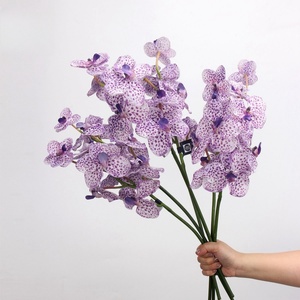Vente en gros Nouveau design 7 têtes Real Touch Latex <span class=keywords><strong>Vanda</strong></span> Orchidée Fleurs Orchidées Phalaenopsis Artificielles Saint Valentin Pâques - Product Image 4
