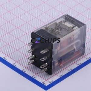 HF18FZ/24-2Z233 Power Relay Through hole,21.5x28mm Relay 24V 2 Changeover: 2C (DPDT-Changeover)::: 8 7A-220VAC/7A-24VDC - Product Image 1