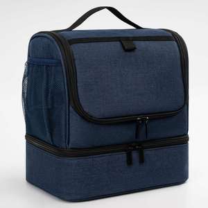 Insulated Kids Dual Compartment Lunch Bags <b>Tote</b> Picnic Camp Food Cooler Thermal Bag with Handle - Product Image 2