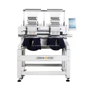 2 head high speed multi needle embroidery machine