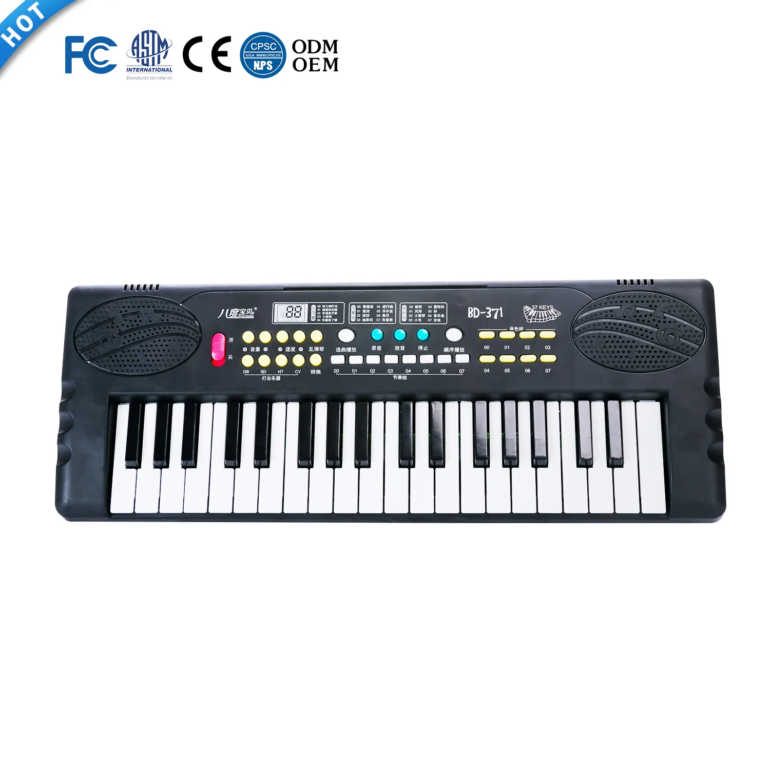 Portatile 37 tasti Mini tastiera elettronica pianoforte strumento musicale organo elettronico per bambini in evidenza organo elettronico