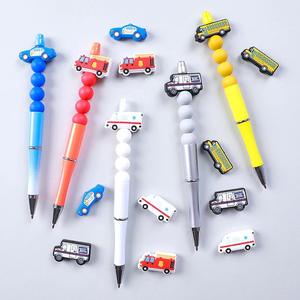 Coche de policía, camión de bomberos, cuentas focales, excavadora, cuentas de silicona, <span class=keywords><strong>mordedor</strong></span> de bebé de grado alimenticio, venta al por mayor - Product Image 2