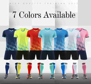 Jersey Sepak Bola Berkualitas Tinggi 100% Poliester Pabrik Kustom Sablon Sublimasi Seragam Sepak Bola Futbol Camisetas Jersey Sepak Bola Retro - Product Image 1