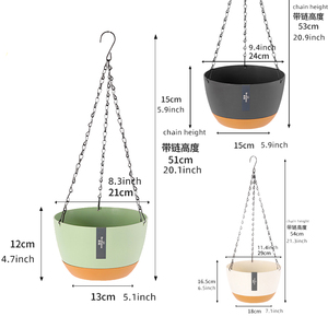 Pots <span class=keywords><strong>de</strong></span> fleurs suspendus directs d'usine 3 tailles Pots <span class=keywords><strong>de</strong></span> jardin minimalistes et jardinières Pot <span class=keywords><strong>de</strong></span> fleur en plastique à arrosage automatique solide et Durable - Product Image 2