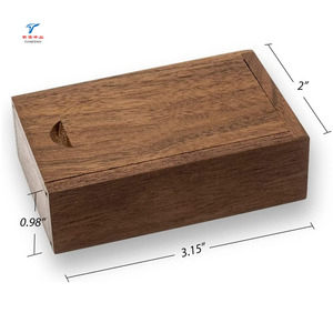Figt-embalaje personalizado de madera de nogal, caja con tapa superior deslizante para amigos, negocios - Product Image 3