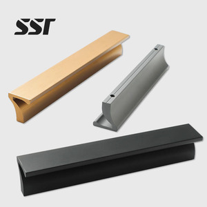 1000mm Long Zinc Black Contemporary Adjustable Furniture Wardrobe Cabinet Door Handles Kitchen Cupboard Drawer Knobs Hardware - Product Image 1